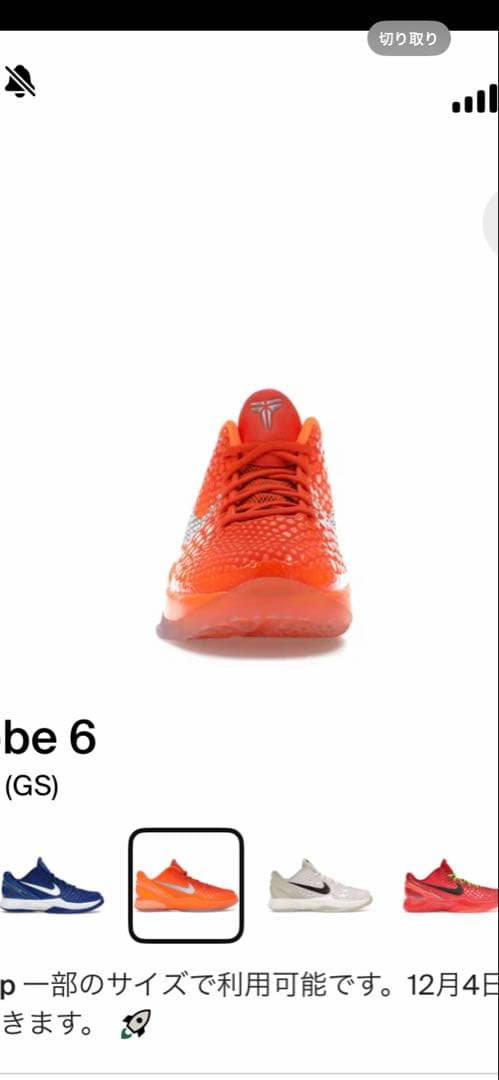 シューズ(男性用) Nike Kobe 6 Protro \"Total Orange\" GS