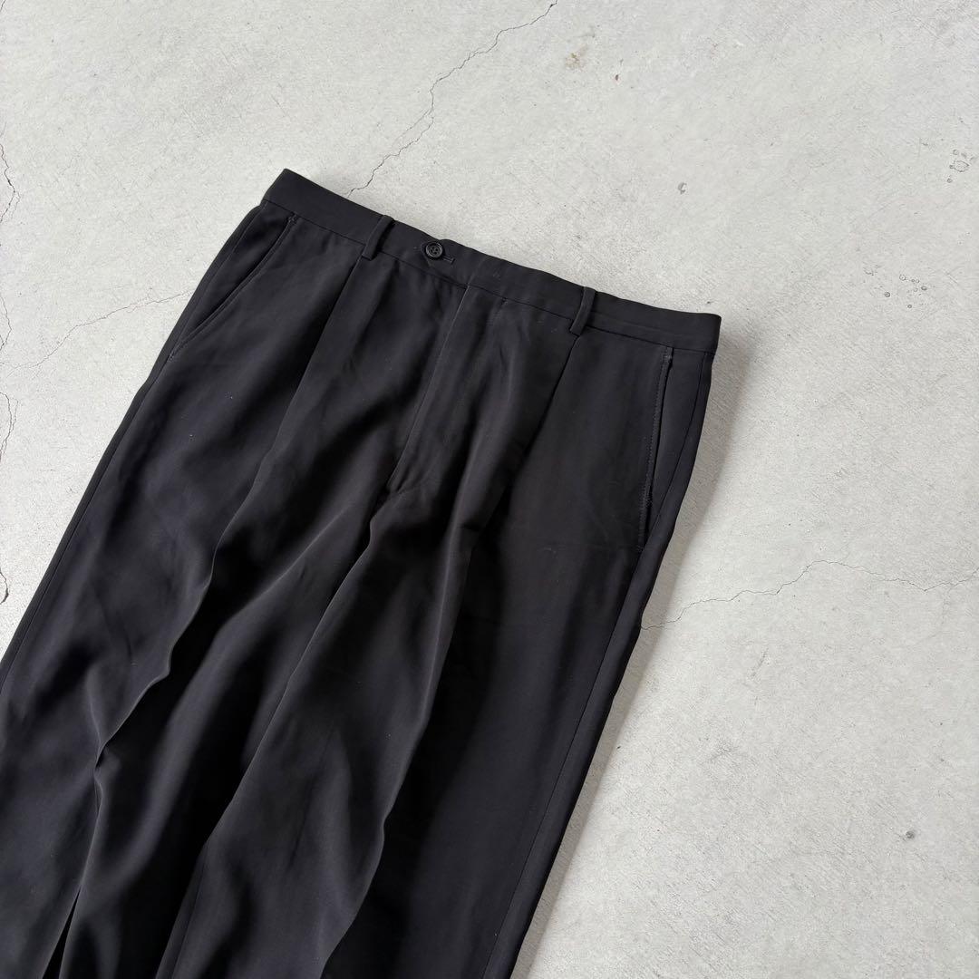パンツ 90s ARMANI COLLEZIONI wide slacks black