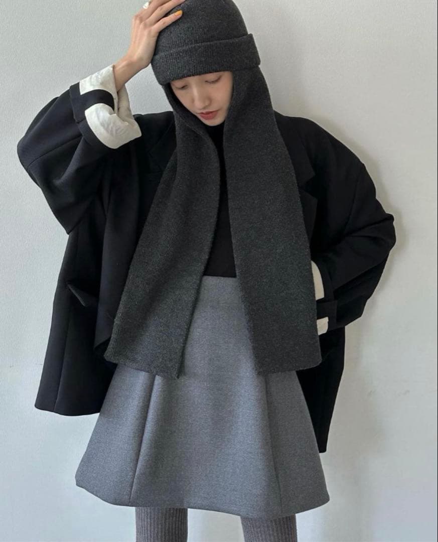 【美品】CLANE MUFFLER KNIT CAP マフラーニットキャップ