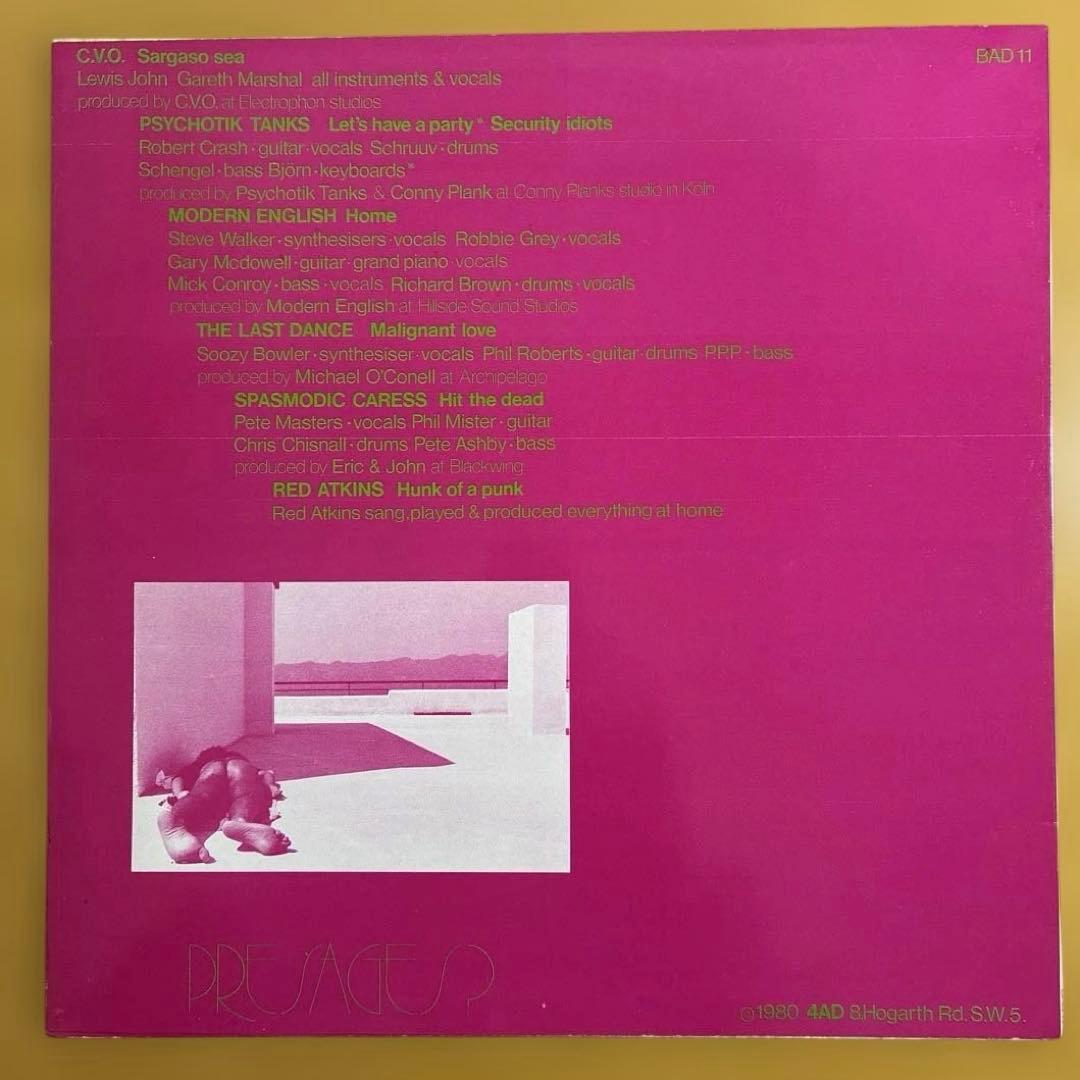 PRESAGE(S) 4AD V.A. 輸入12inchレコード　1980年