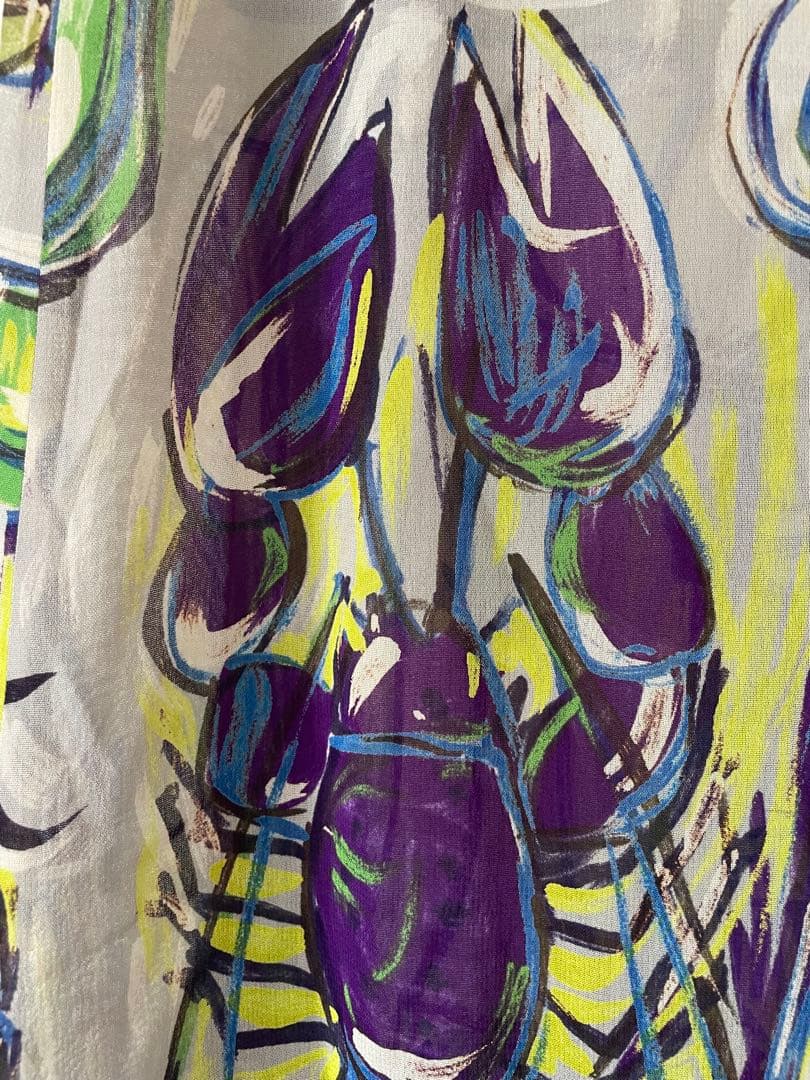 トクコプルミエブォル/アートワンピース チュニックボトル・野菜デザイン