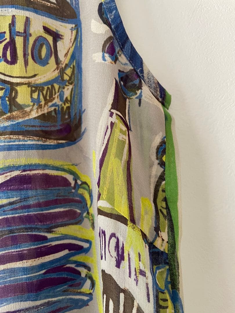 トクコプルミエブォル/アートワンピース チュニックボトル・野菜デザイン