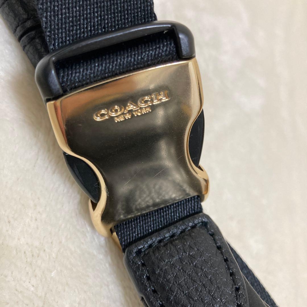 コーチ COACH 6488ブラック ボディバッグ 　ウエストバッグ 極美品