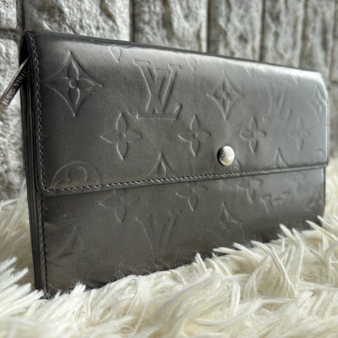 【激レア 美品】ルイヴィトン　モノグラム　ポルトフォイユサラ　マット　グレー系