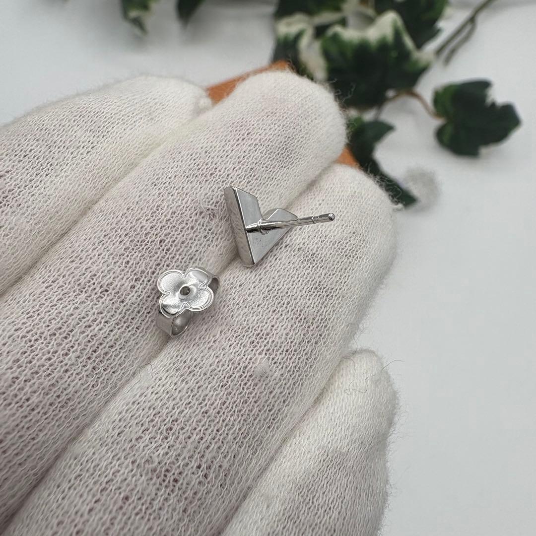 ルイヴィトン　エセンシャル V　ピアス　シルバー　片耳