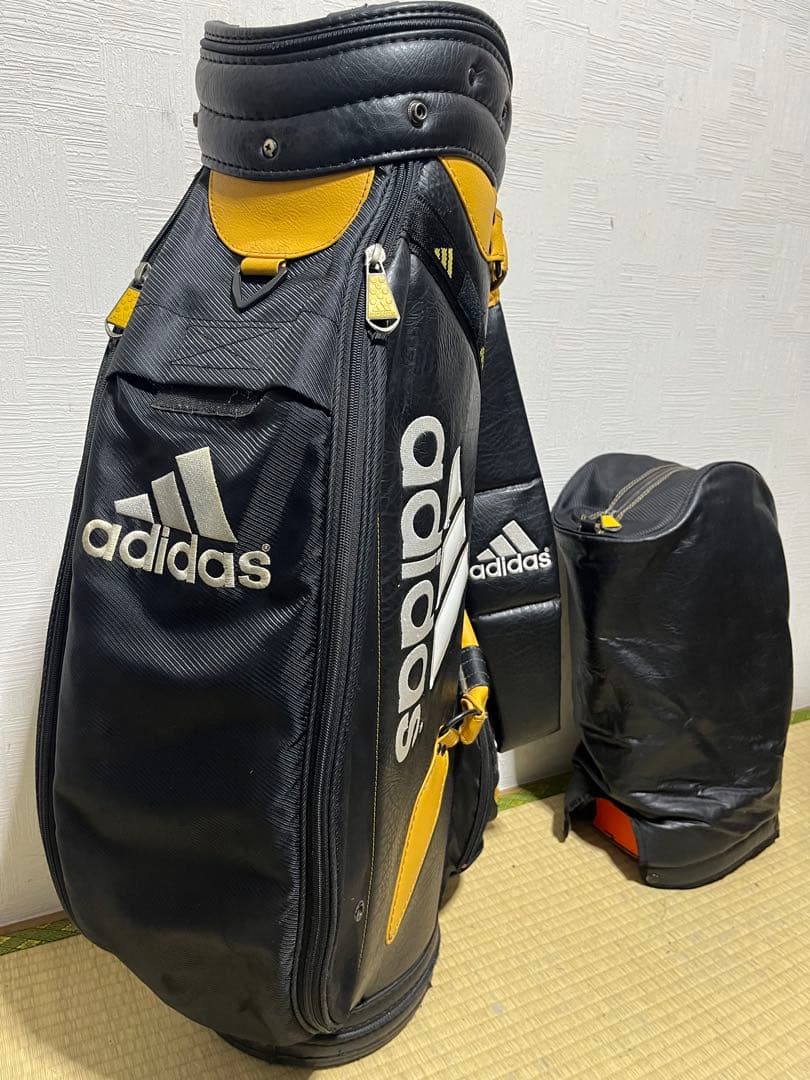 稀少品！adidas アディダス キャディーバック 9.5型　フードカバー付属