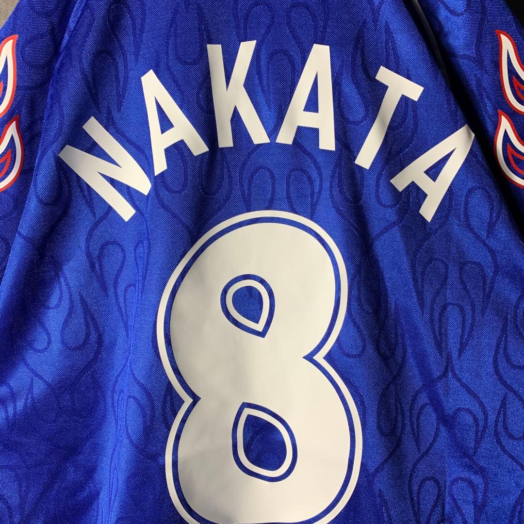 【★中田英寿】 古着 サッカー 日本代表 98年フランスW杯 炎 ゲームシャツ