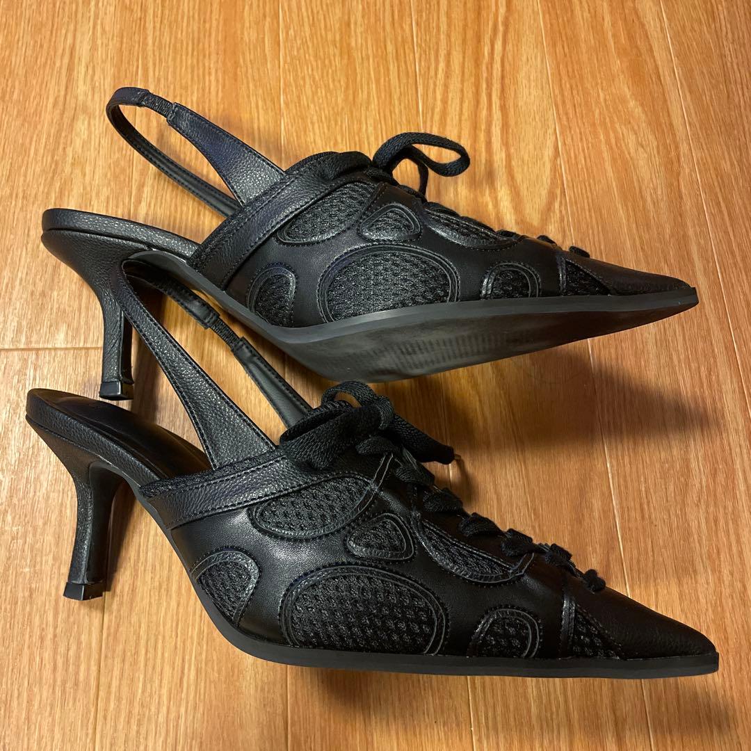 アクレント　ACLENT ハイブリッドスニーカーパンプスミュール　サンダル　黒