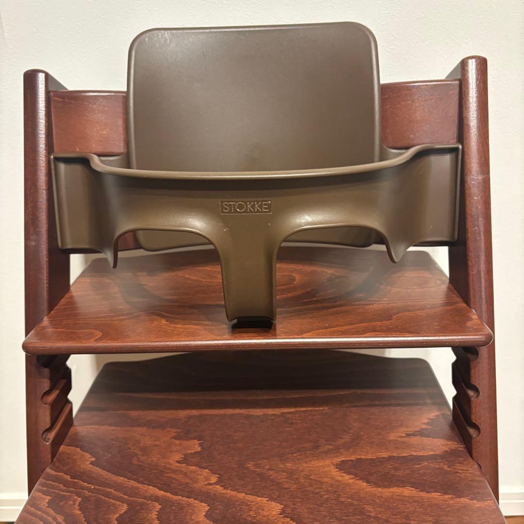 ストッケ トリップトラップ ウォールナット 廃盤カラー S/N4 ベビーセット付