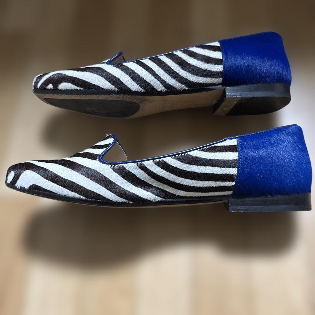 【MaxMara 】ゼブラ柄 ローファー / 37サイズ