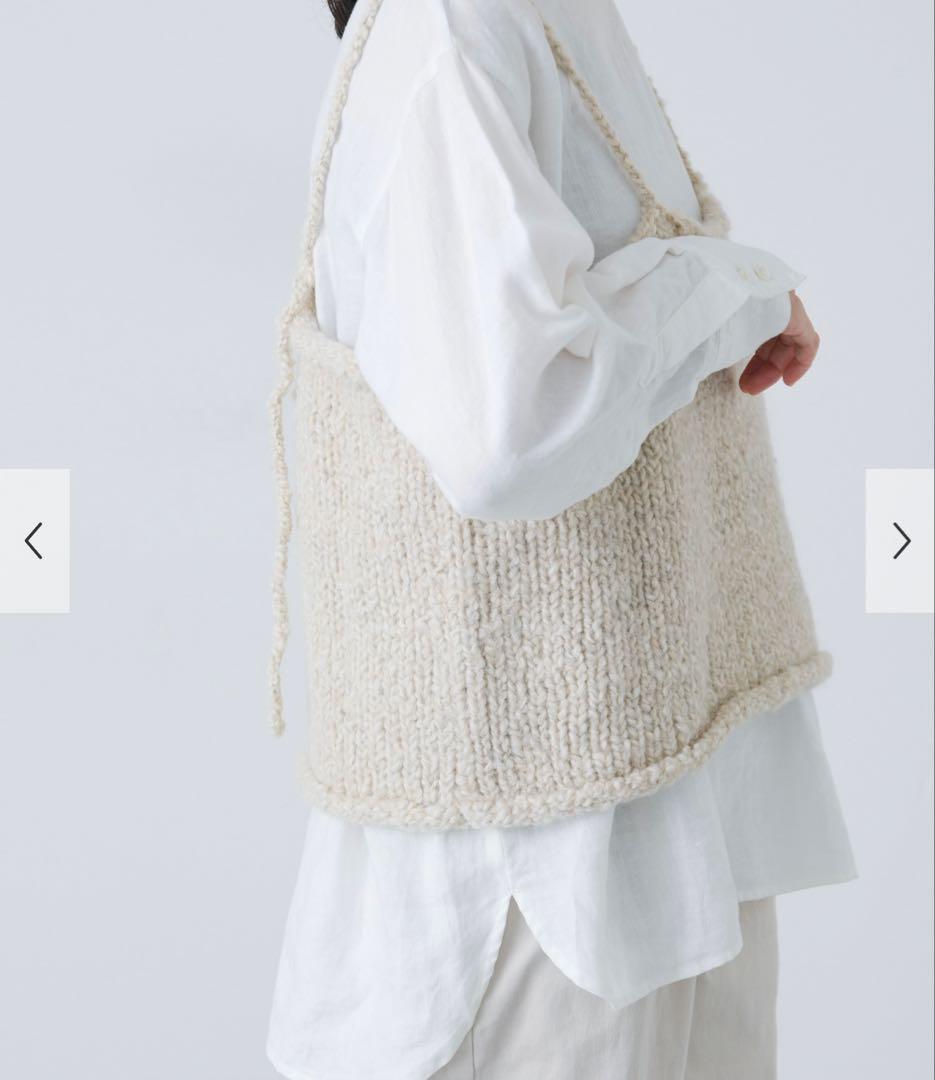 新品　かぐれ　今季　 2025秋冬　アルパカウールブークレニットキャミソール