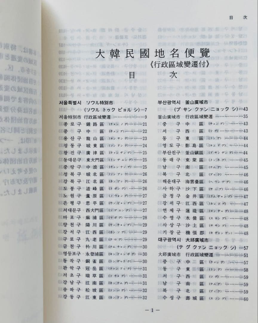 大韓民国地名便覧 2012年版