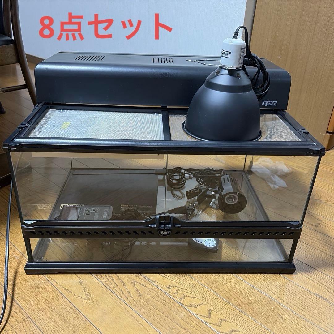 t*6様 GEX 爬虫類　飼育セット　グラステラリウム　ケージ　暖突　エキゾテラ
