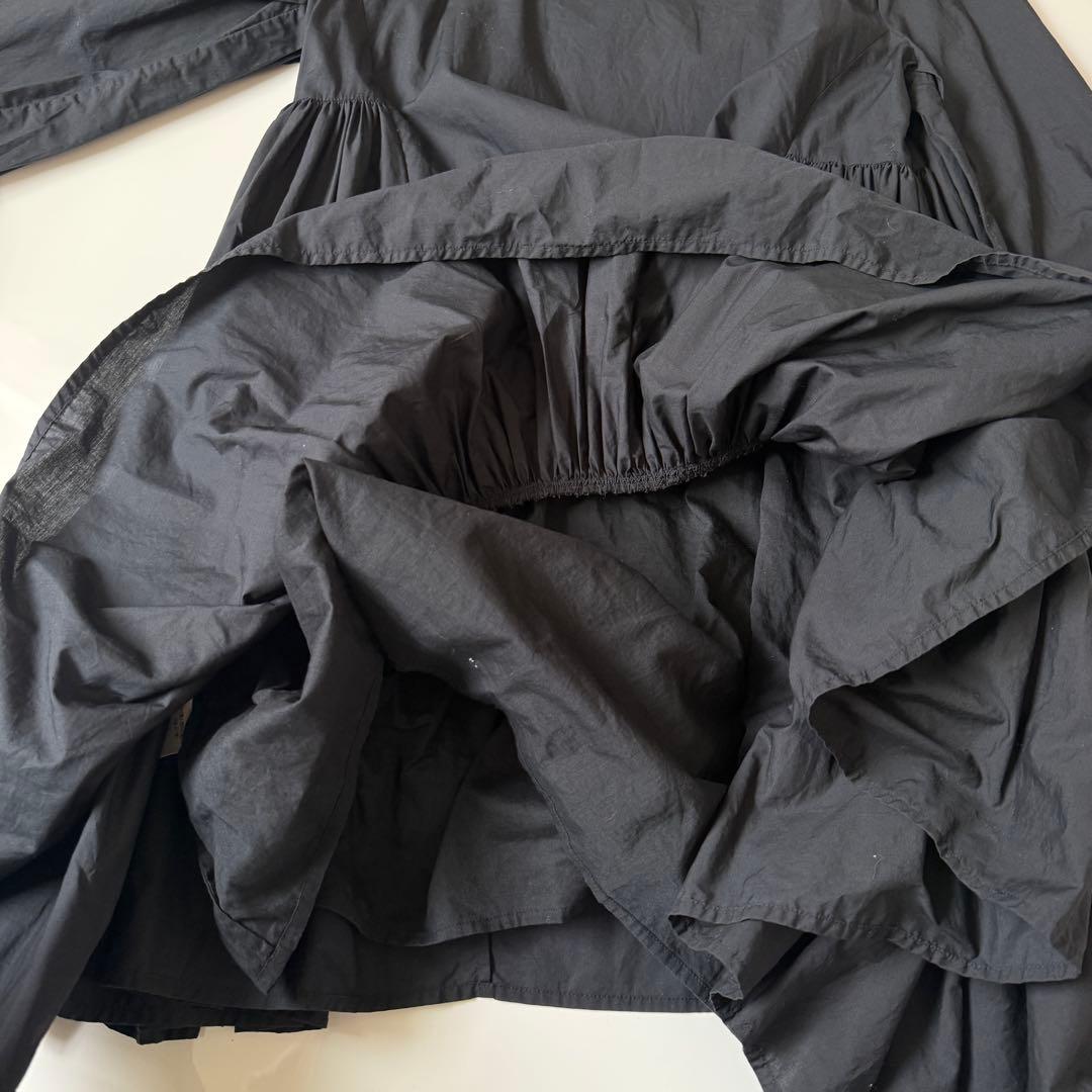 Merlette マーレット BYWARD ギャザースリーブ ティアードドレス