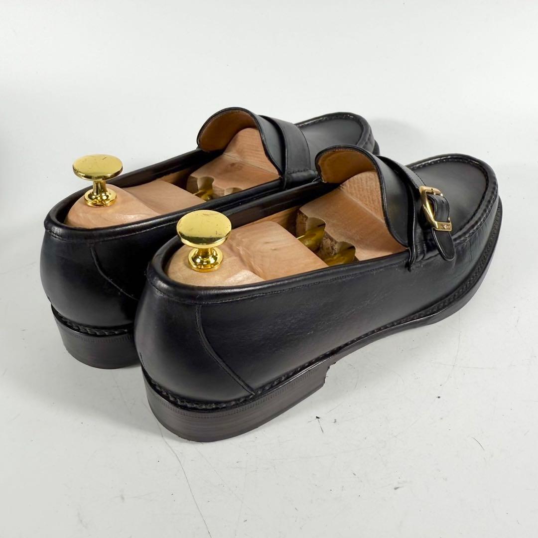 【極美品】YANKO ヤンコ　モンクストラップ（7）シングルモンク　革靴　黒