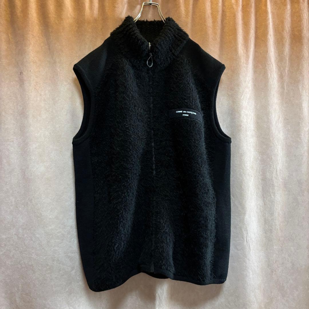 COMME des GARCONS HOMME ウールベスト ブラック