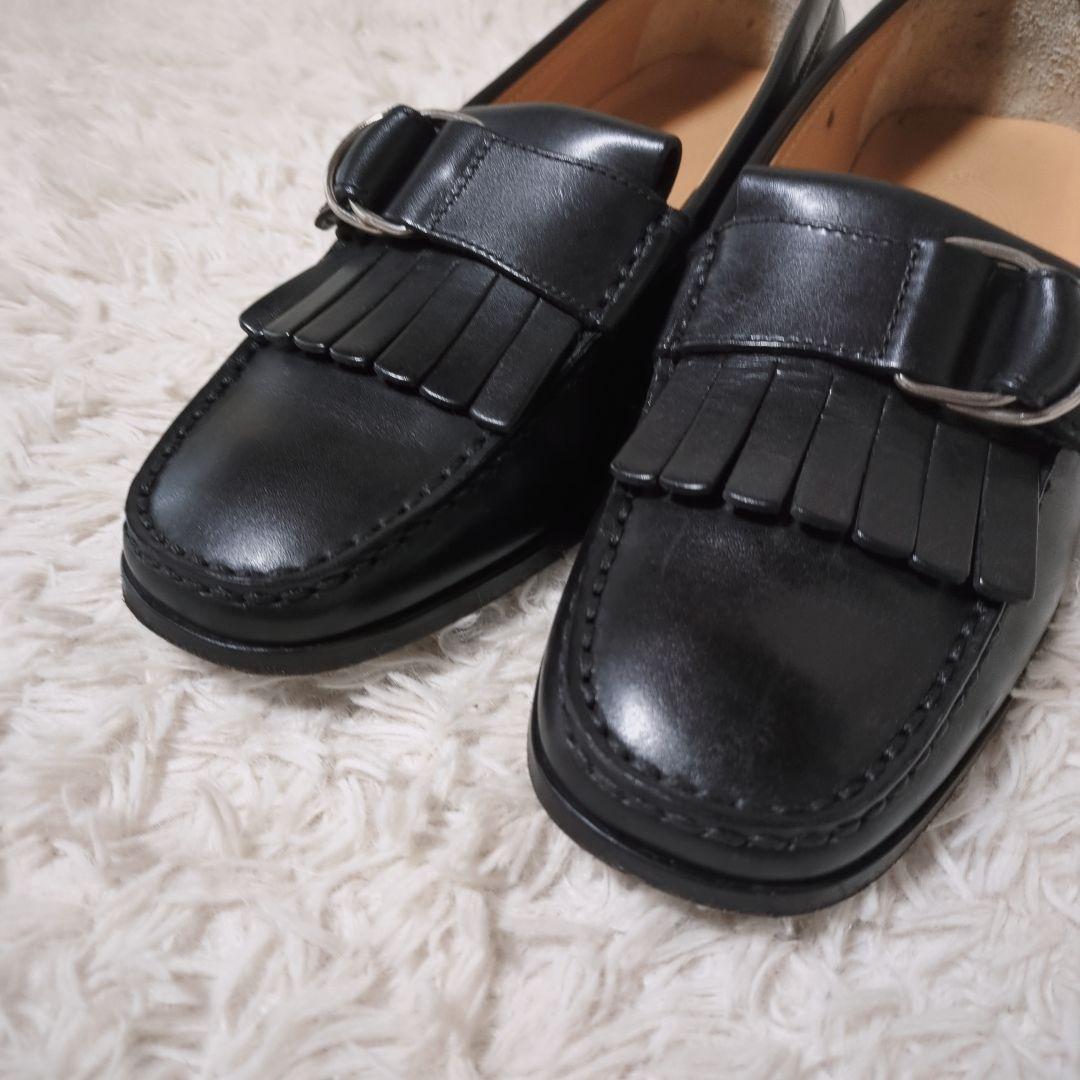 美品！TOD'S　レザービットローファー　24cm　ブラック