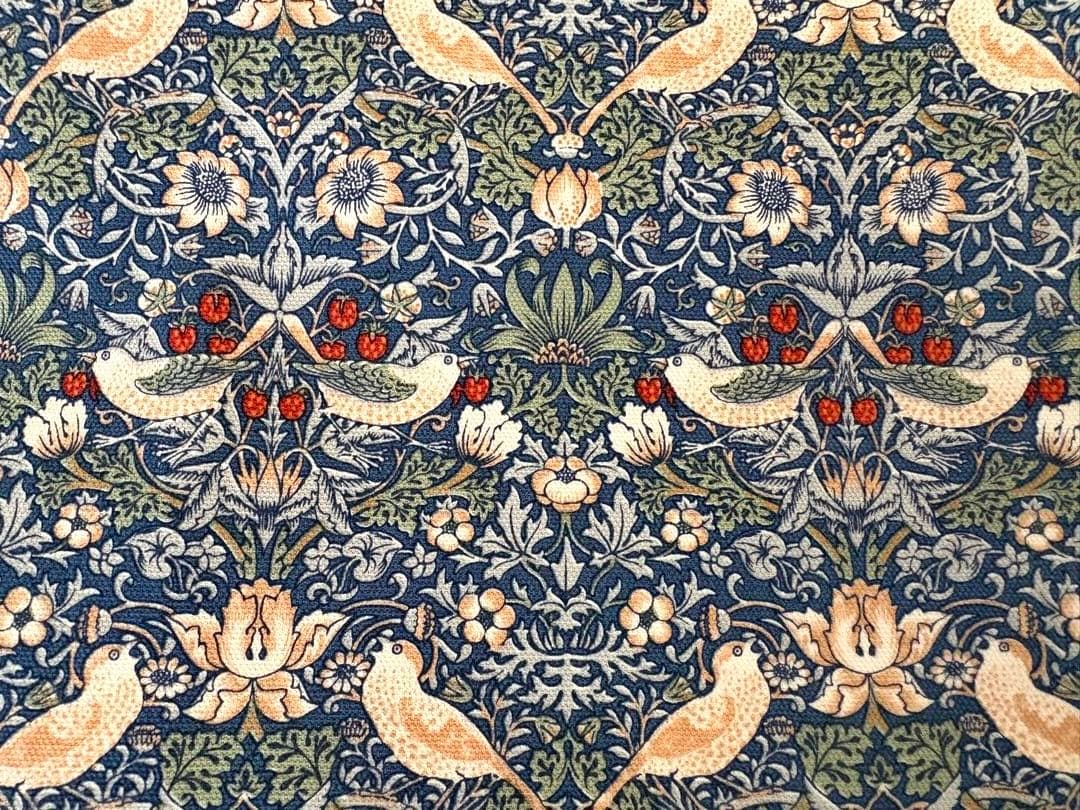 付け帯　作り帯　三部式　リバーシブル　ウィリアムモリス　ハンドメイド