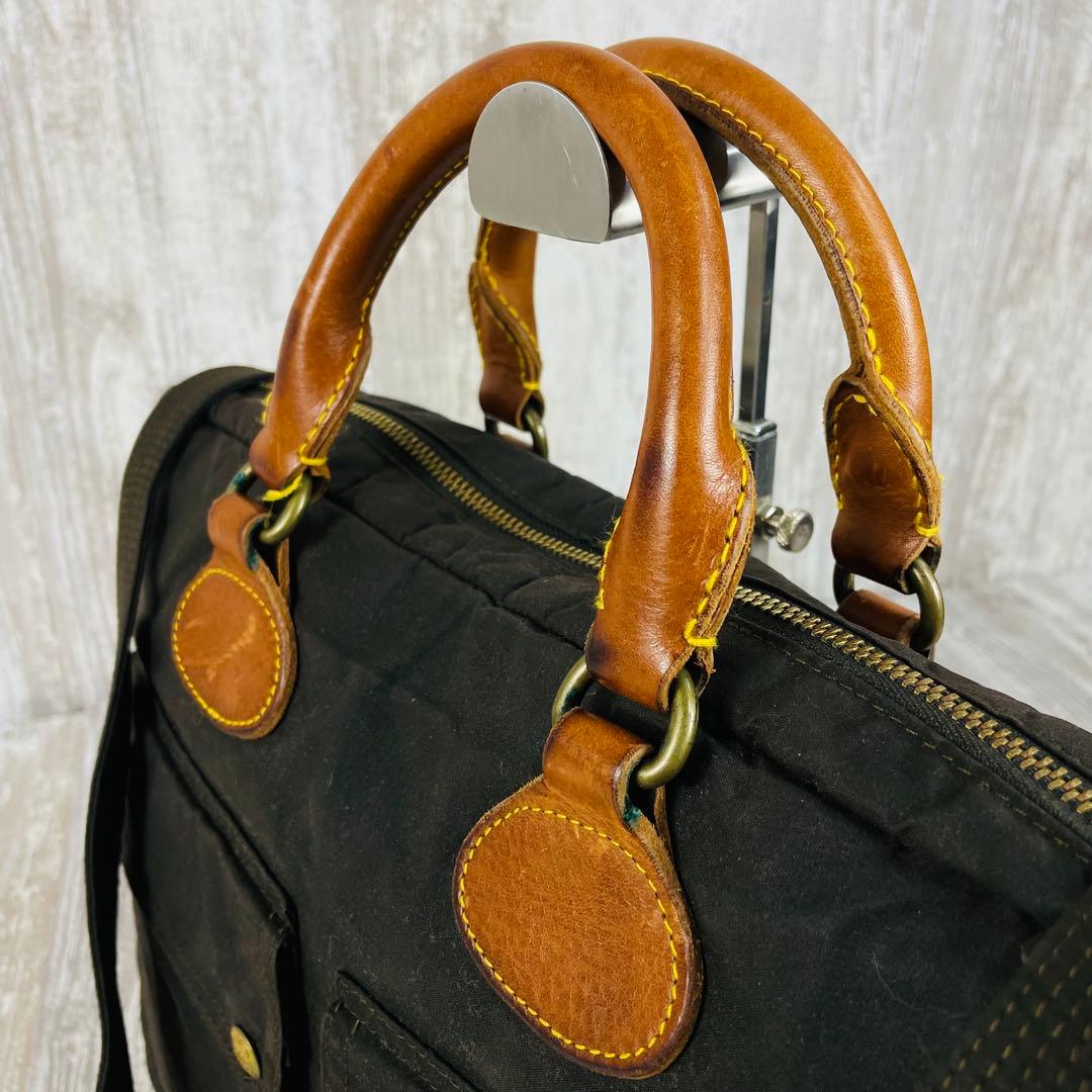 【希少】RRLダブルアールエル　ワックスドキャンバス　ブリーフケース【2way】