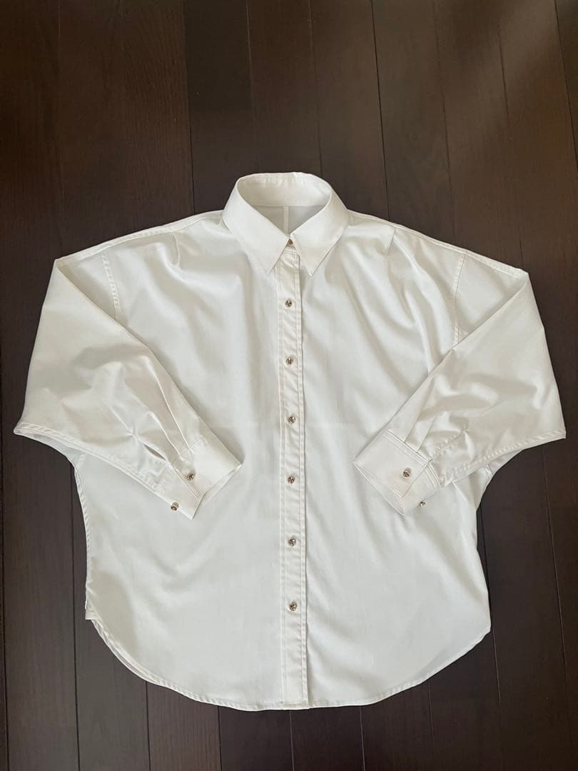 ラウンジドレス サテンbigシャツ