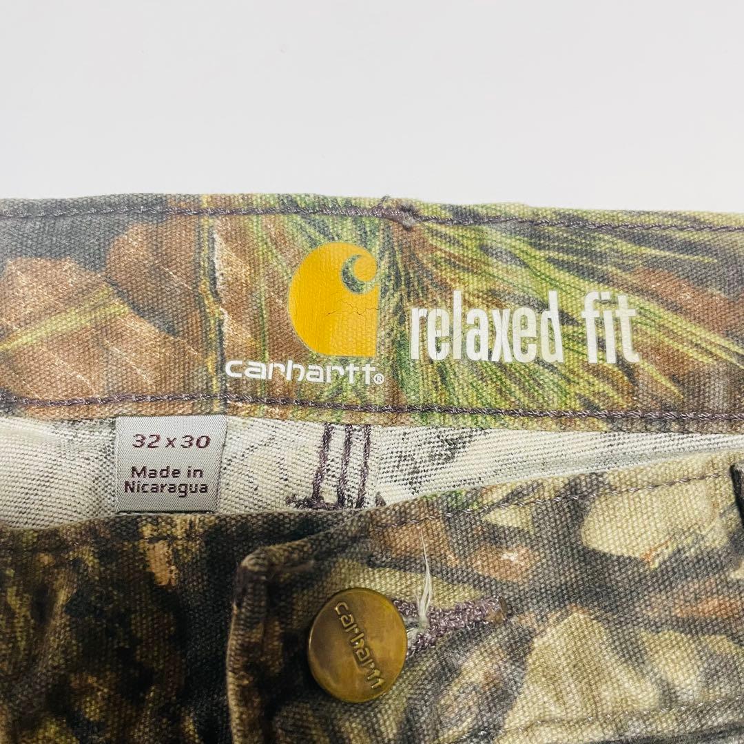神サイズ　32×30 carhartt リアルツリーカモペインターパンツ　希少