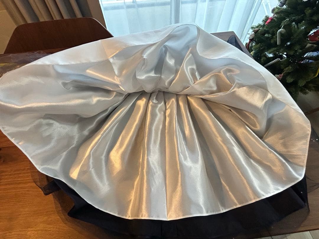 ドレスコ　グレイネイビーシルバースタードレス