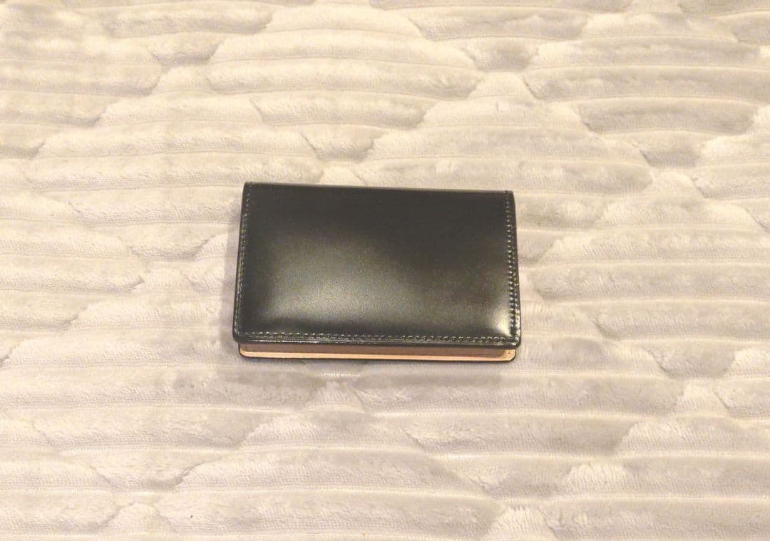 【美品】キプリス 名刺入れ 新コードバン×ベジタブルタンニン 黒 日本製