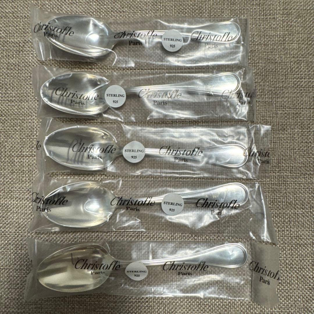 【最終価格】クリストフル スターリングシルバー スプーン 5本セット