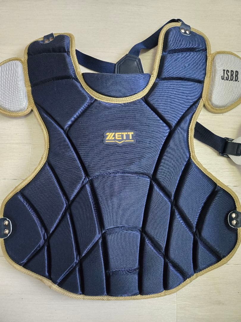 ZETT キャッチャー道具　プロテクター5点セット ネイビー