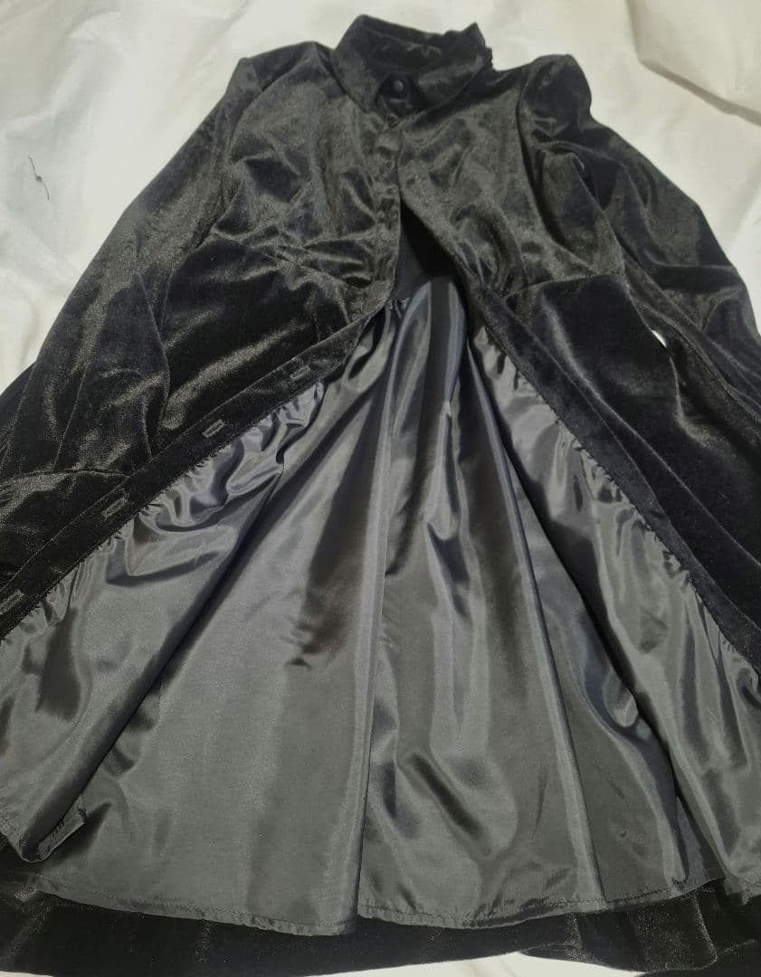 顕様 ベルベットフレアワンピース