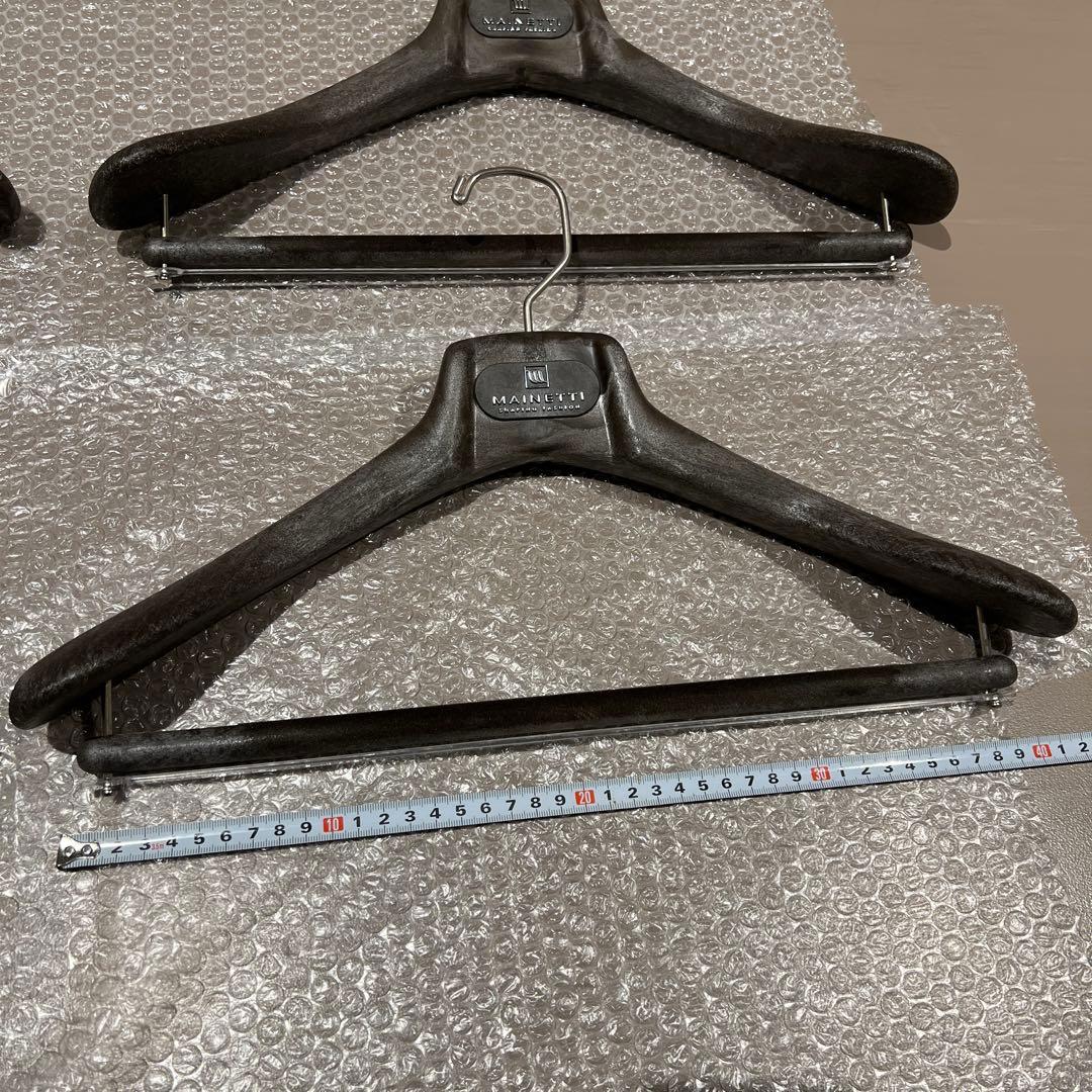 【美品】MAINETTI 高級ハンガー 5本セット ダークブラウン マイネッティ