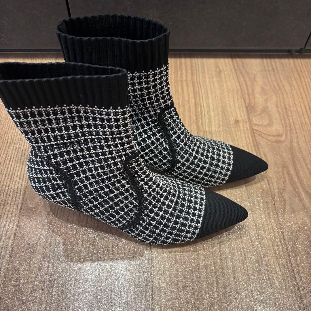 VIVAIA 撥水　ブーティ　ツイード　ほぼ新品