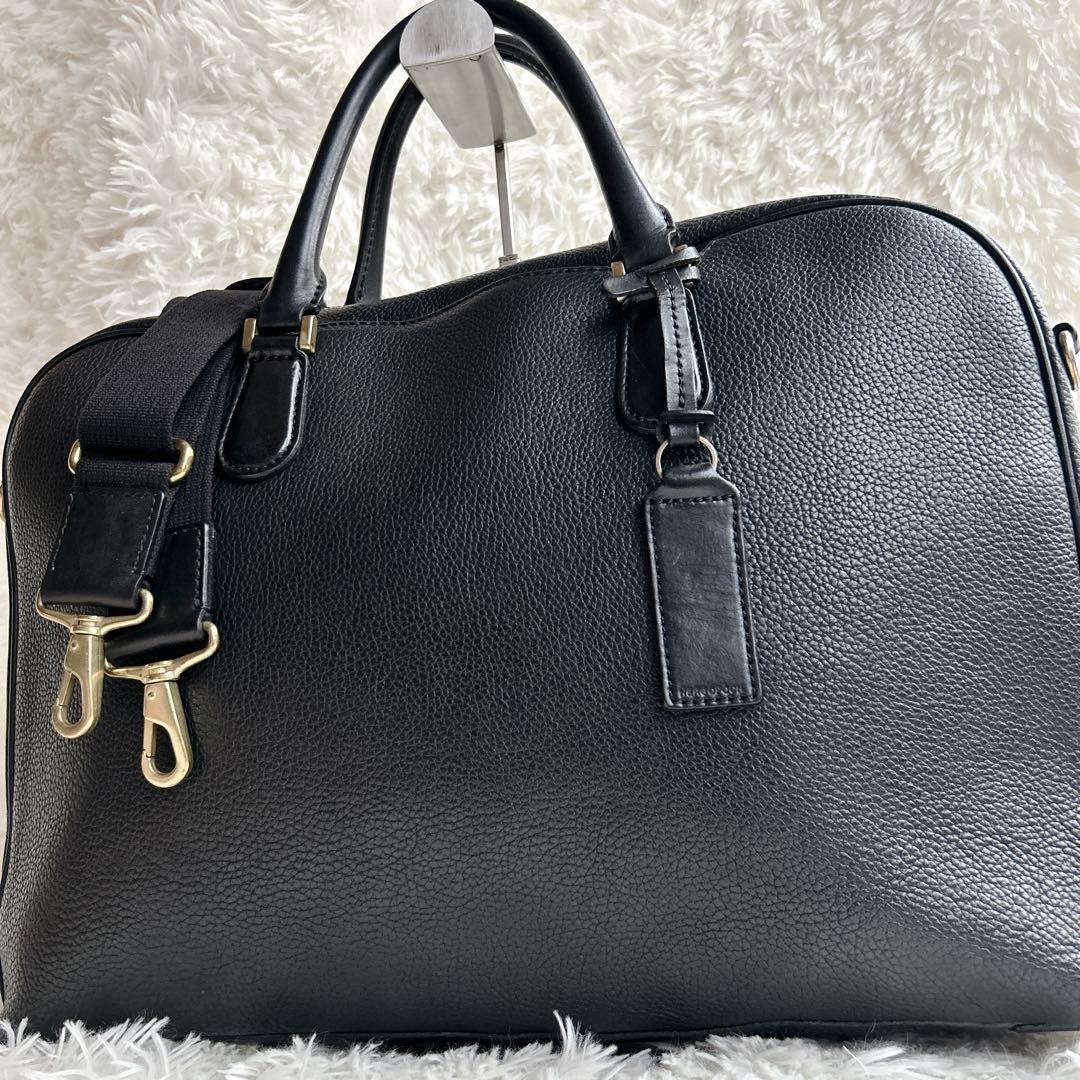 美品◎HERGOPOCH ビジネスバッグ 2way レザー A4 ブラック