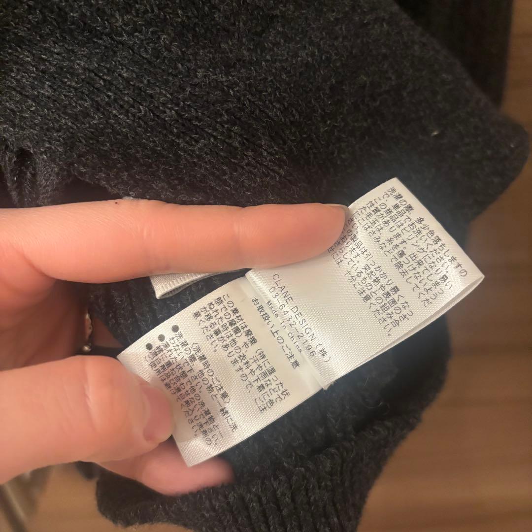 【CLANE】W FACE COLOR MIX HOLE SLEEVE C/D