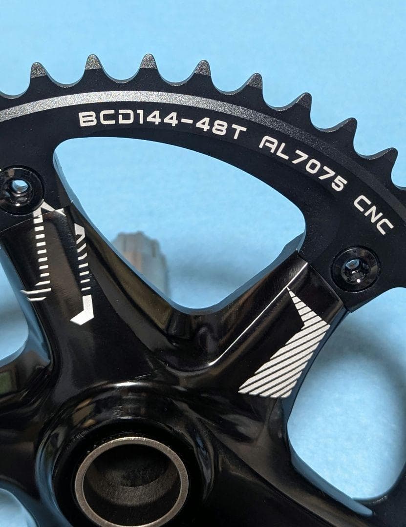 SKEACE ピスト用クランクセット 165mm 48T BB付属 ブラック