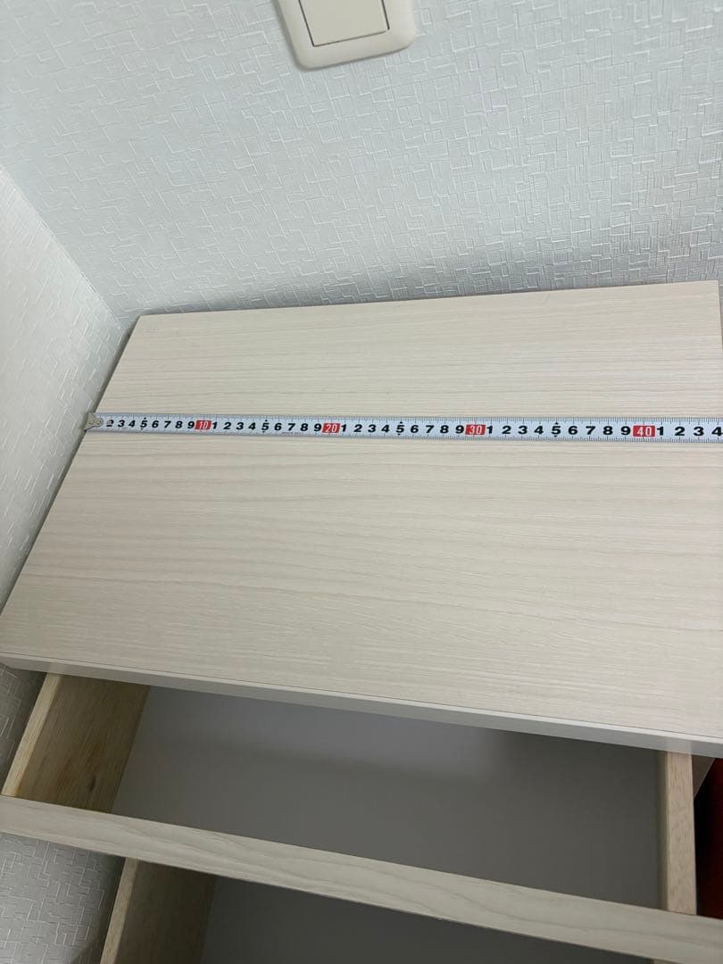 ホワイト 5段チェスト 木製引き出し