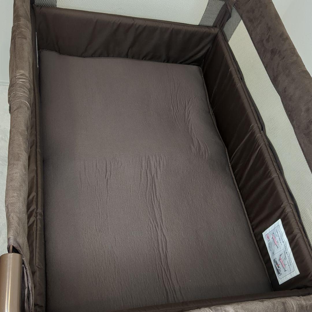 【美品】Aprica ココネルエアープラス ベビーベッド チョコレートブラウン