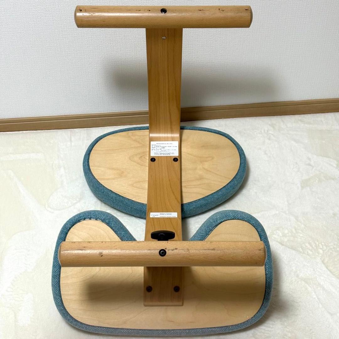 【美品】バランスチェア イージー ライトブルー レッド リボ