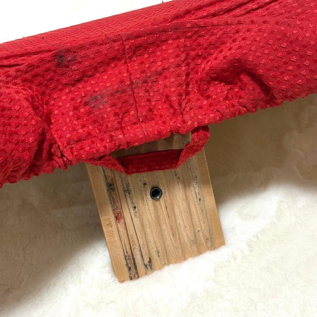 【美品】バランスチェア イージー ライトブルー レッド リボ