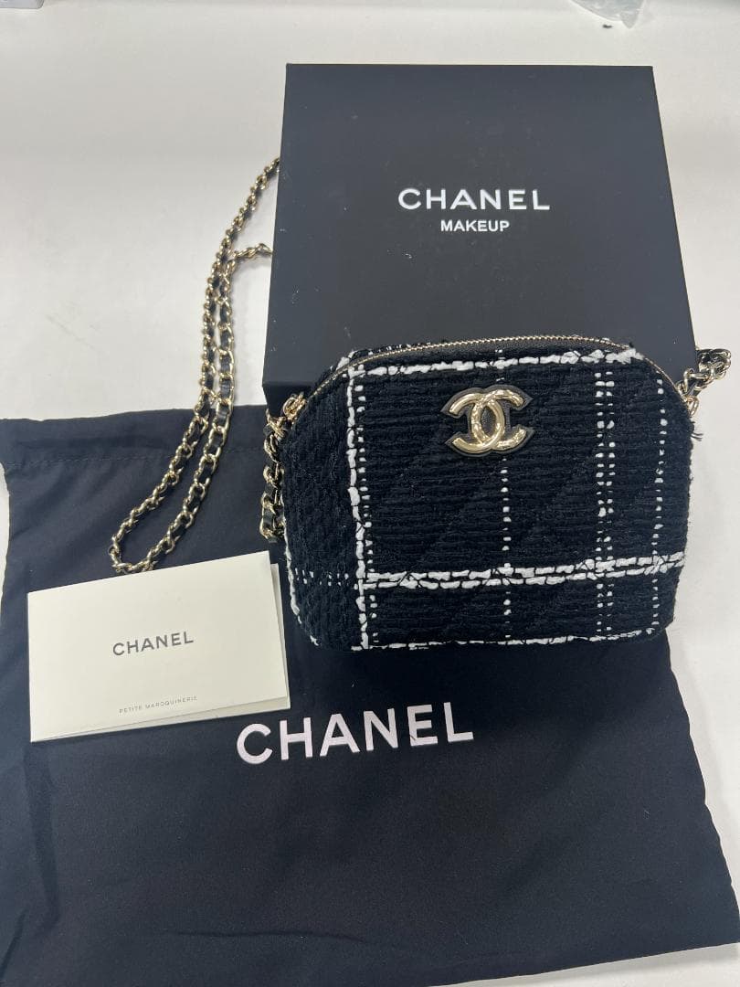 ✨VIP顧客へ数量限定 ツイードミニバッグ ブラック・ホワイト