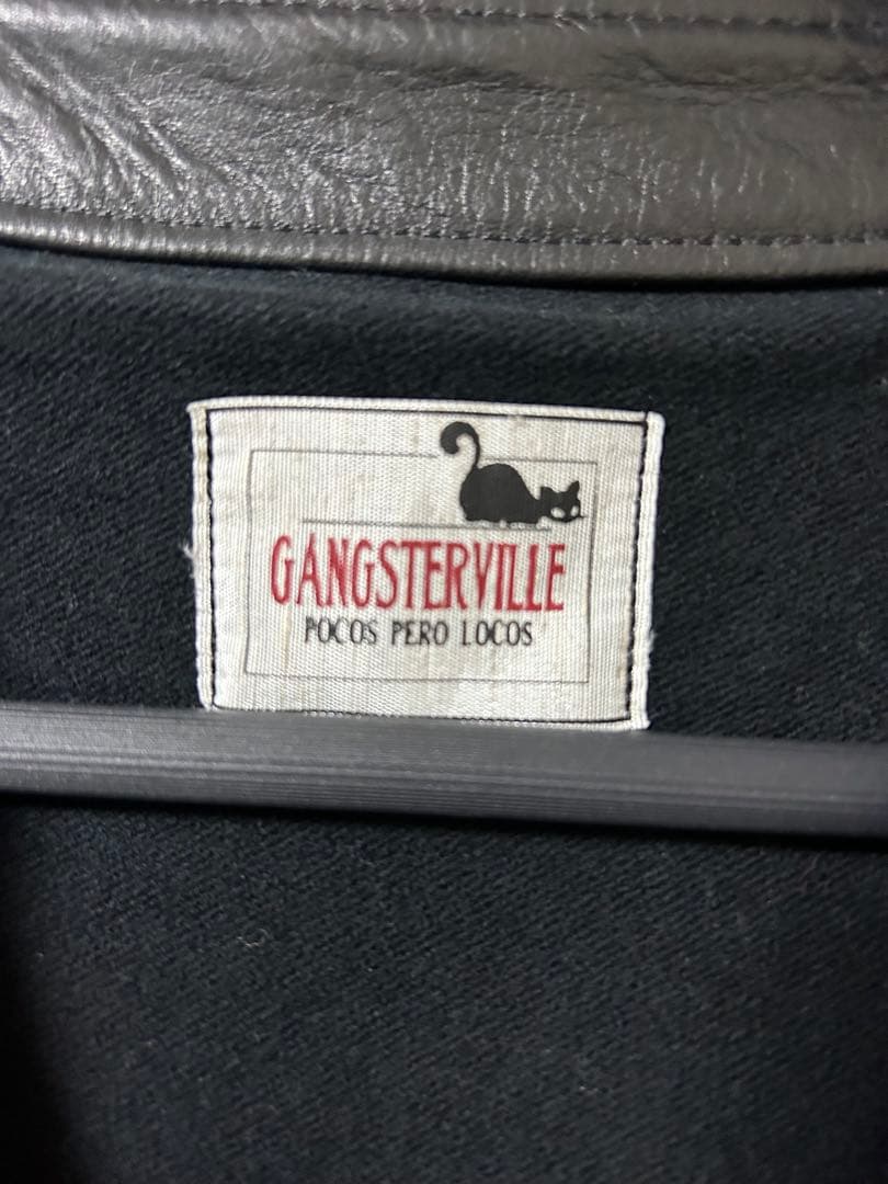 GANGSTERVILLE レザーベスト 黒 サイズM 日本製