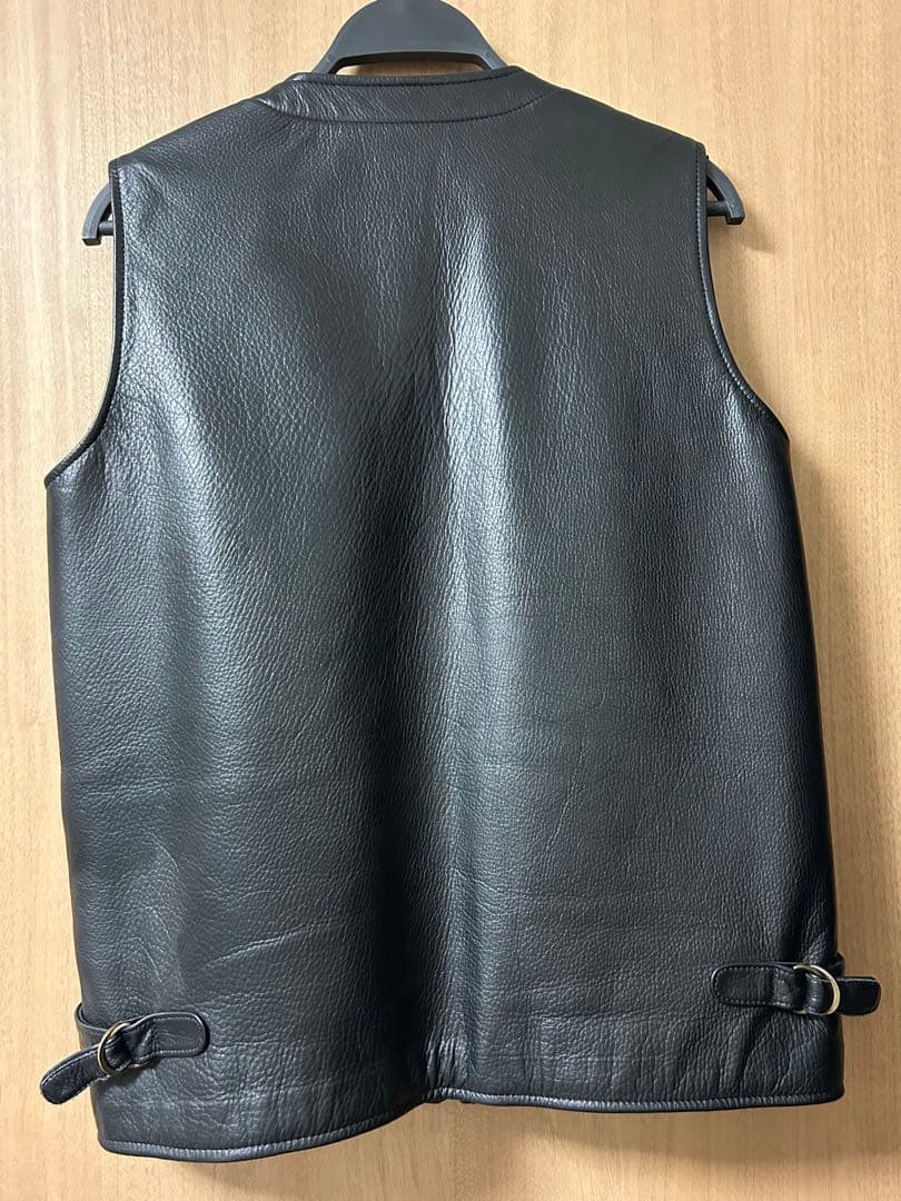GANGSTERVILLE レザーベスト 黒 サイズM 日本製