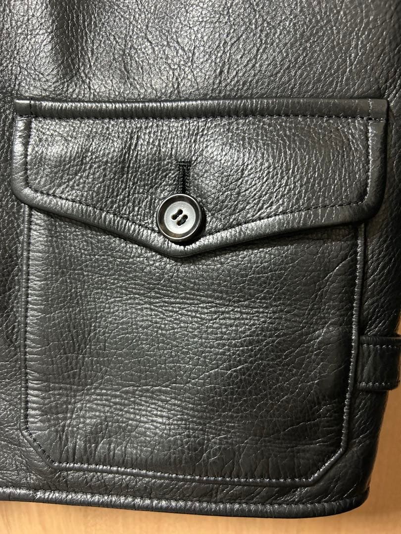 GANGSTERVILLE レザーベスト 黒 サイズM 日本製