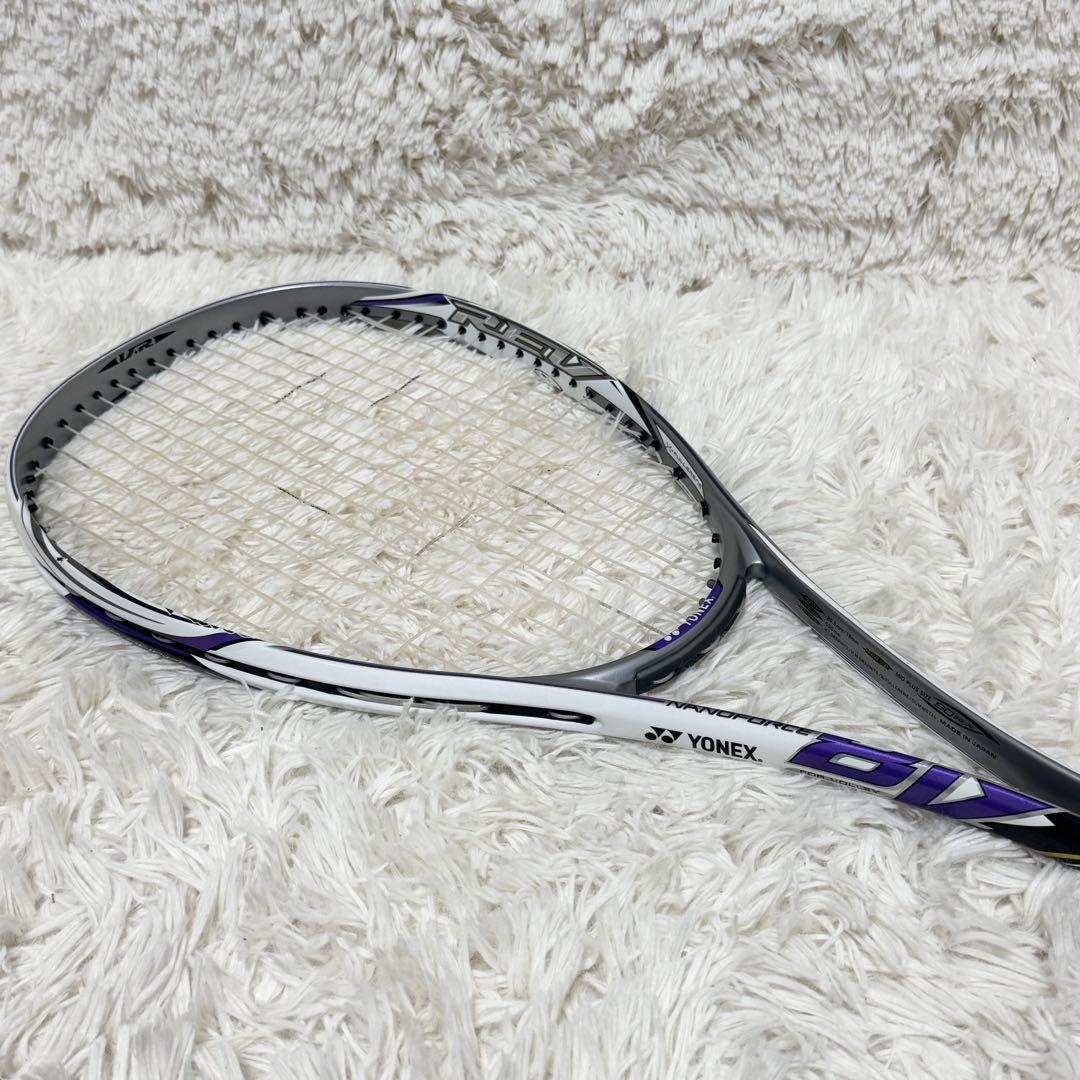 ナノフォース　8v ソフトテニス　ラケット　レボ　パープル