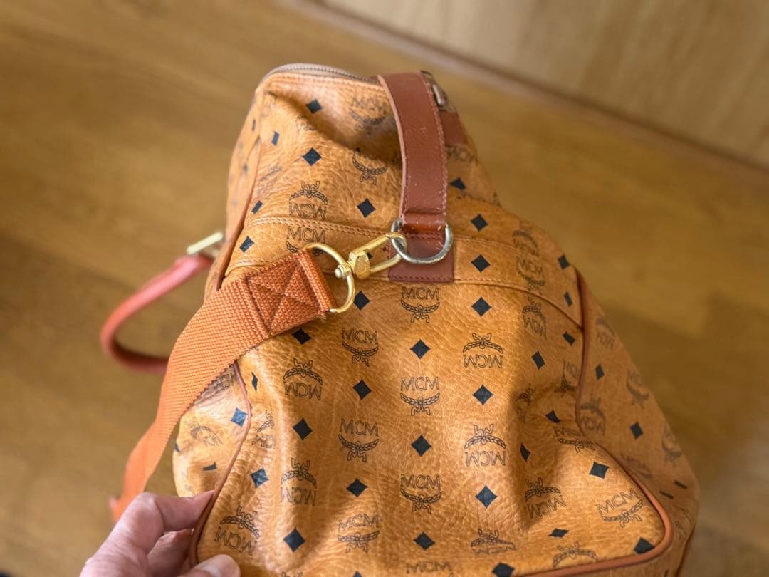 h*i様 MCM ロゴプリント ボストンバッグ 大容量40L