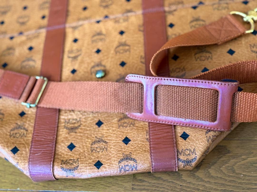 h*i様 MCM ロゴプリント ボストンバッグ 大容量40L