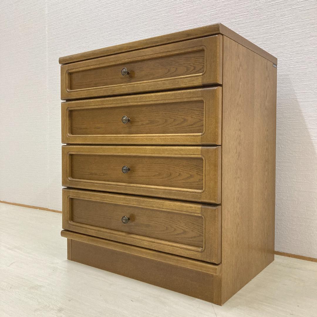 【カリモク】４段チェスト　タンス　引き出し　サイドチェスト
