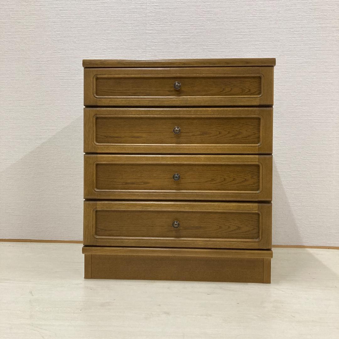 【カリモク】４段チェスト　タンス　引き出し　サイドチェスト