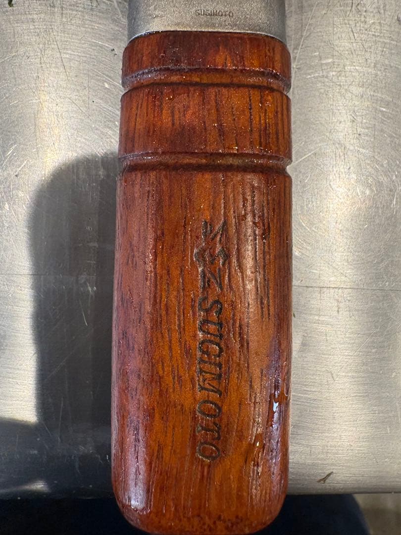 杉本 中華包丁 鋼刃　木製ハンドル 6号　ジャンク