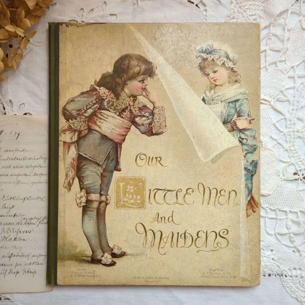 ハナフサ 超稀少1892ヴィクトリアン絵本 ヴンテージ 洋書古書 児童書